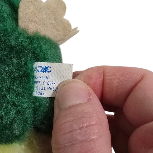 ACME Plush Parrot Stuffed Animal Toy Green Bird Vintage 1983 Hanging Tropical - Picture 6 of 7